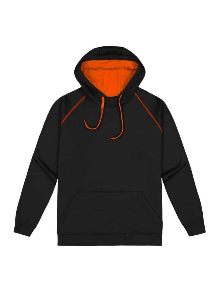 Performance Pullover Hoodie Black/Orange XL