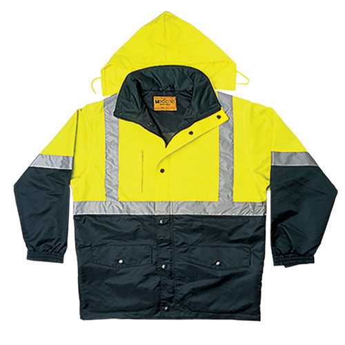 Hi-Vis Mesh Lining Jacket With Reflective Tape Fluoro Yellow