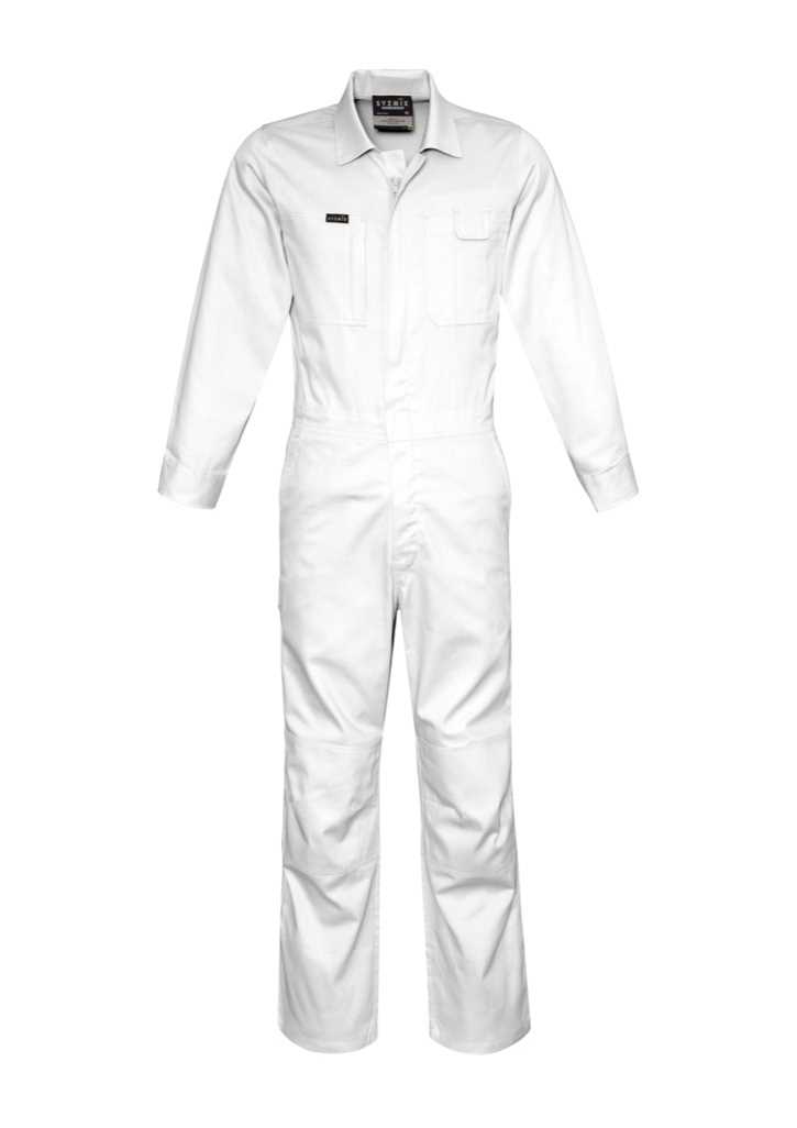 Mens Lightweight Cotton Drill Overall White 77