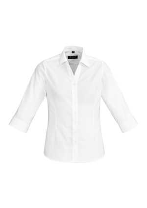 Womens Hudson 3/4 Sleeve Shirt White 10