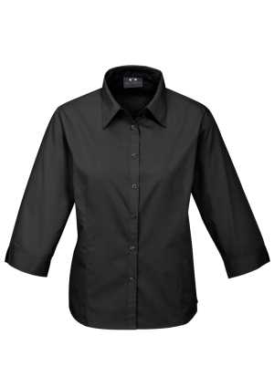 Ladies Base 3/4 Sleeve Shirt Black 10