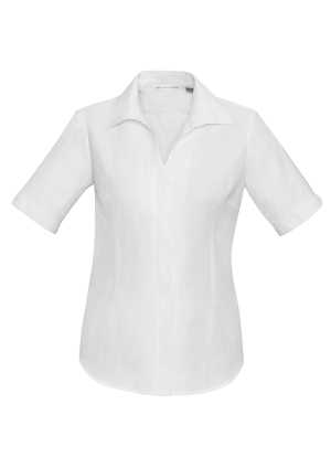 Ladies Preston Short Sleeve Shirt White 10