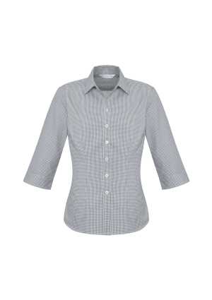 Ladies Ellison 3/4 Sleeve Shirt Silver 10
