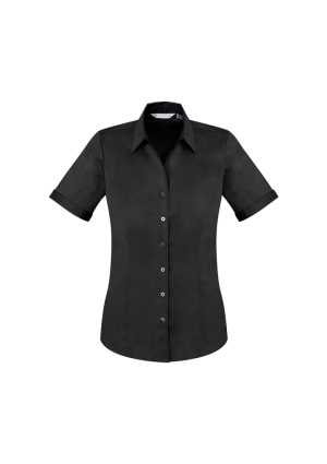 Ladies Monaco Short Sleeve Shirt Black 10