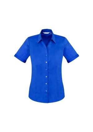 Ladies Monaco Short Sleeve Shirt Electric Blue 10