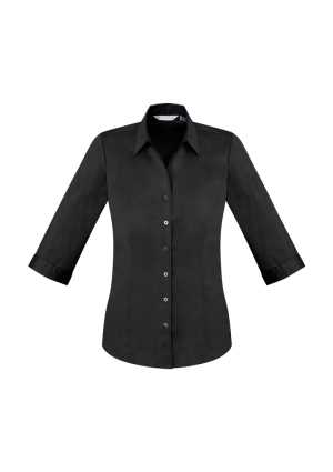 Ladies Monaco 3/4 Sleeve Shirt Black 10