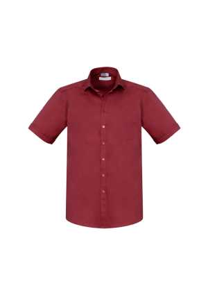 Mens Monaco Short Sleeve Shirt Cherry 2XL