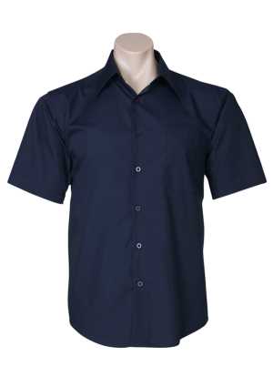 Mens Metro Short Sleeve Shirt Navy 2XL