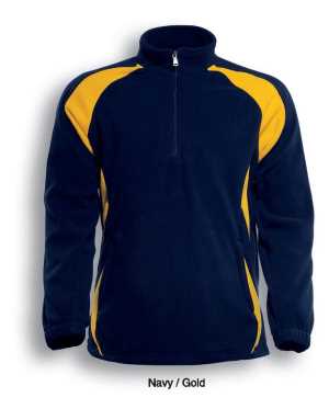 1/2 Zip Sports Pull Over Navy/Gold 2XL