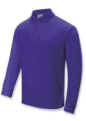Unisex Adults Sun Smart Long Sleeve Polo Purple 2XL