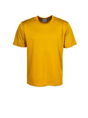 Kids Plain Breezeway Micromesh Tee Shirt Gold 10