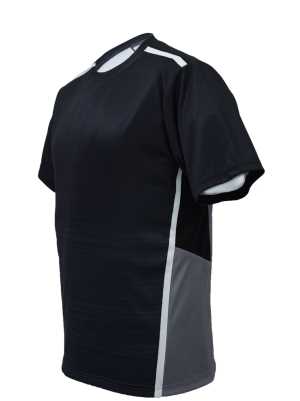 Unisex Adults Sublimated Panel Tee Shirt - Black/Grey