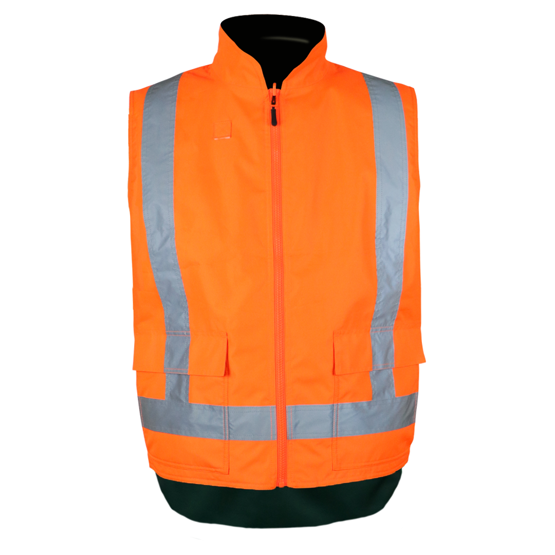 Reversible Fleece Lined Hi Vis Safety Vest | NZ Uniforms