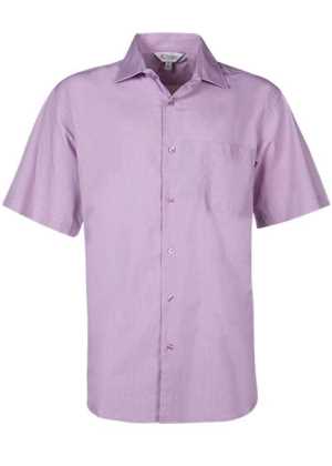 Grange Mens Shirt Short Sleeve Mauve 2XL